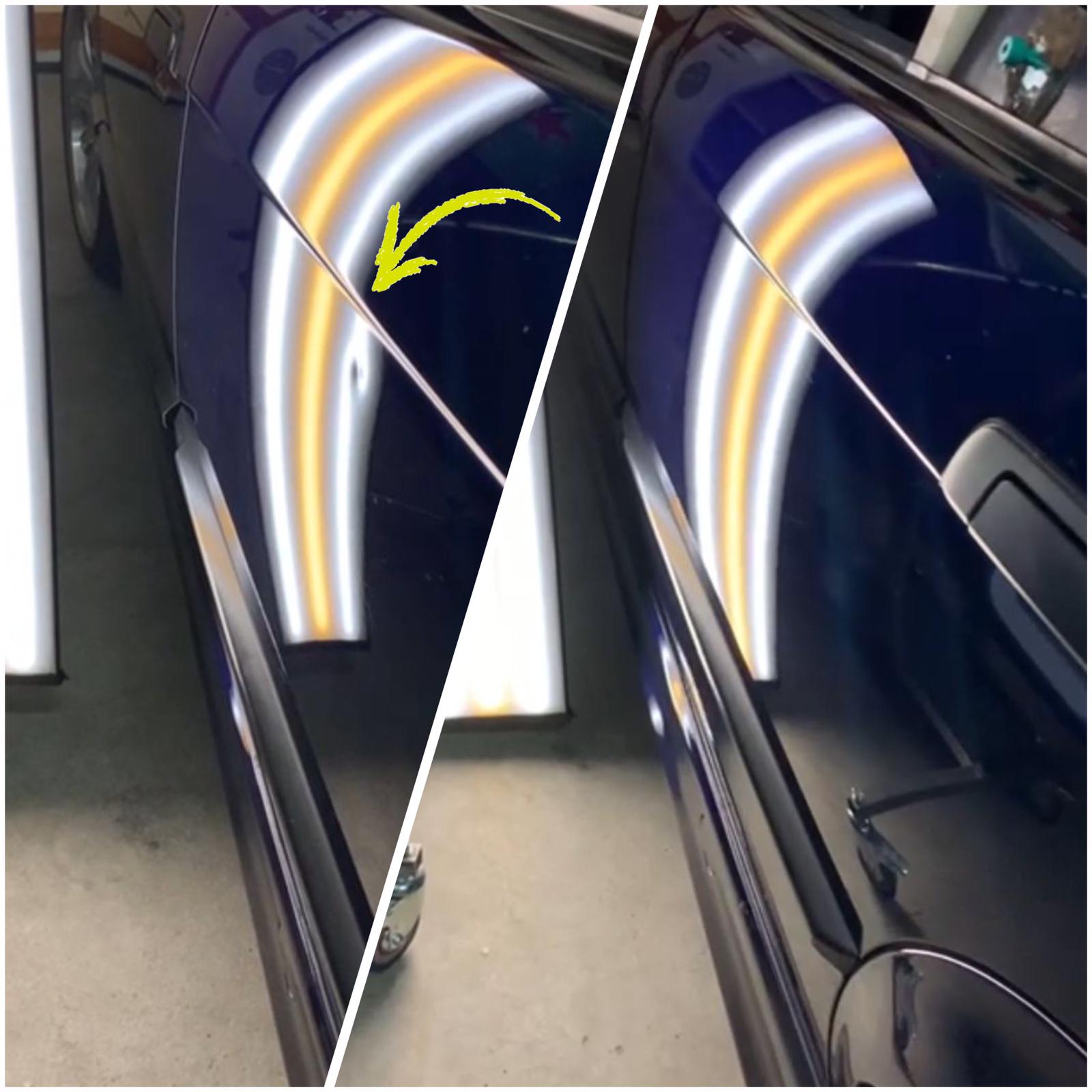 Débosselage avant/après - Résultat professionnel